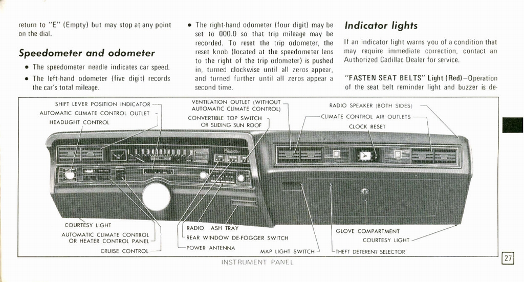 1973 Cadillac Owners Manual Page 28